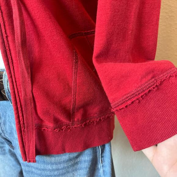 RARE ARCHIVE cherry red A&F cinched waist zip up - Picture 6 of 8